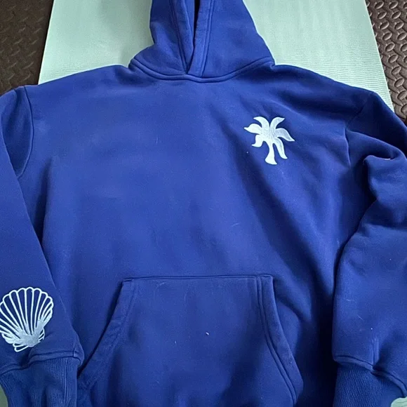 Pink Palm Puff royal blue hoodie size medium. - Picture 3 of 6